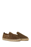 Woman Tan Patterned Suede Espadrilles | Derimod