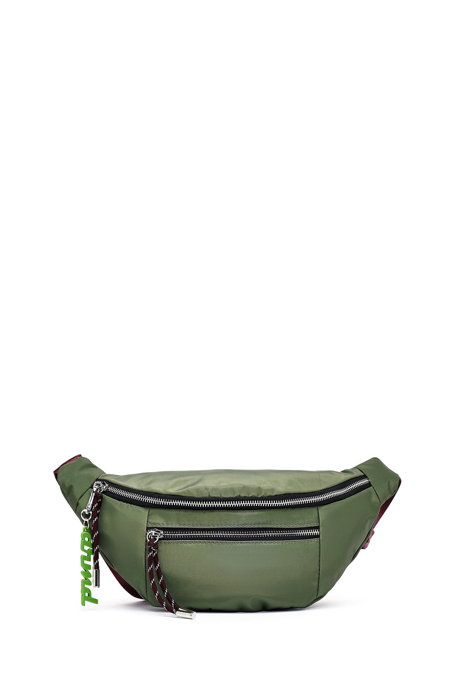 Women's Green Mini Fabric Crossbody Bag