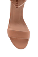 Women's Short Heeled Leather Sandals | Derimod