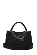 Woman Black Long-Strap Charm Shoulder Bag | Derimod