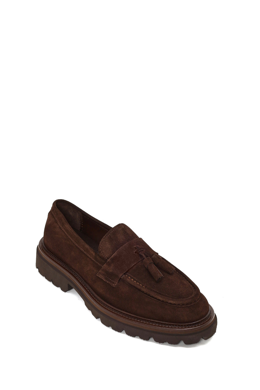 Male Brown Tasselled Suede Loafer