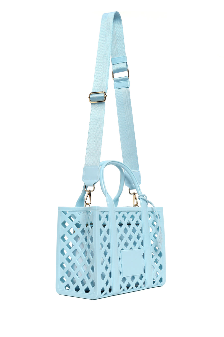 Women's Blue Long Strap Jelly Handbag