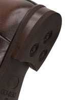 Derimod Black Male Brown Zip Closure Leather Boots | Derimod