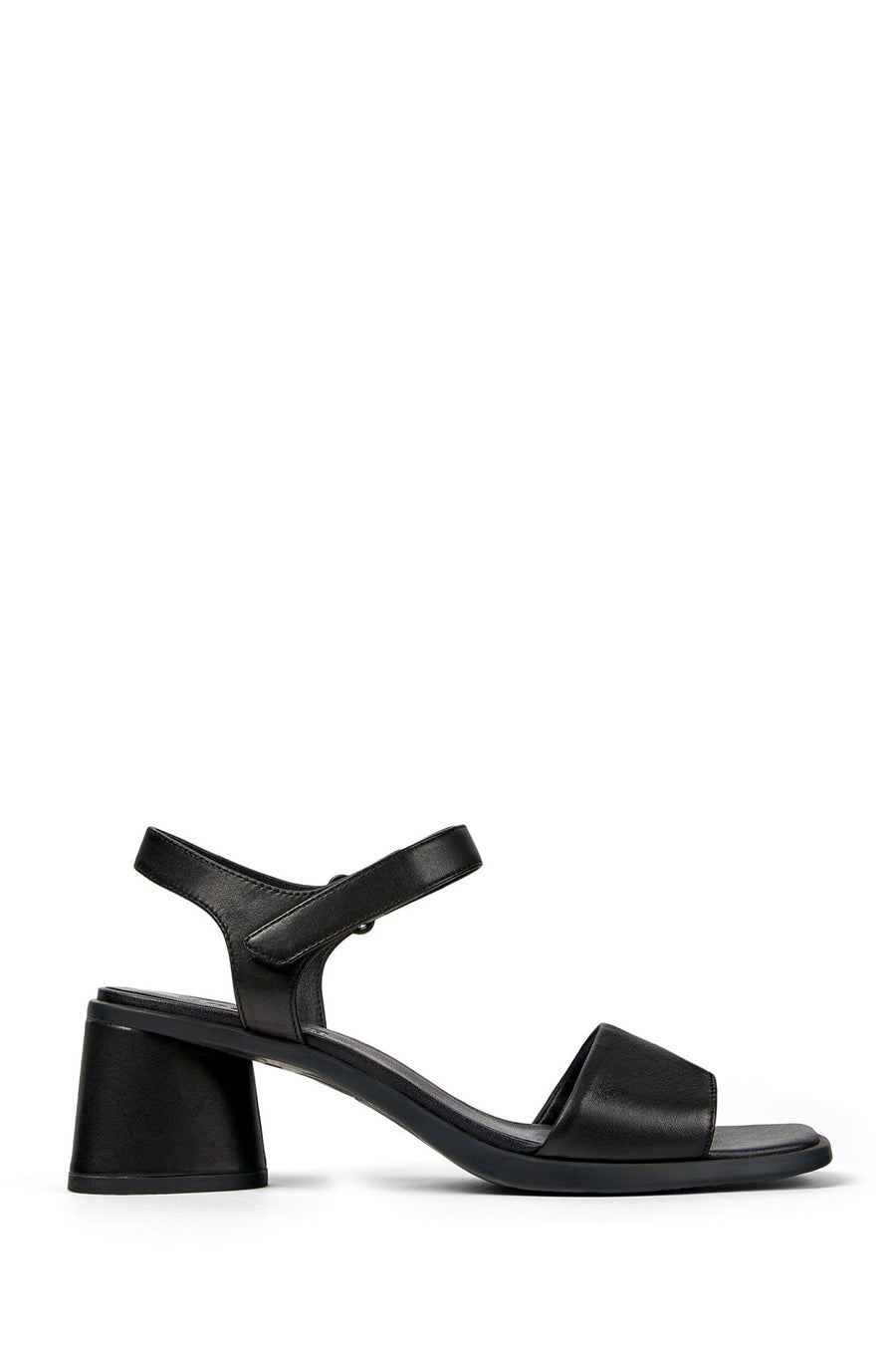 Camper Women's Black Kiara Thick Heeled Leather Sandals K201501 | Derimod