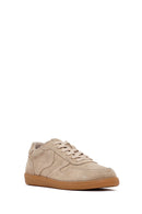 Kadın Camel Bağcıklı Süet Deri Sneaker | Derimod