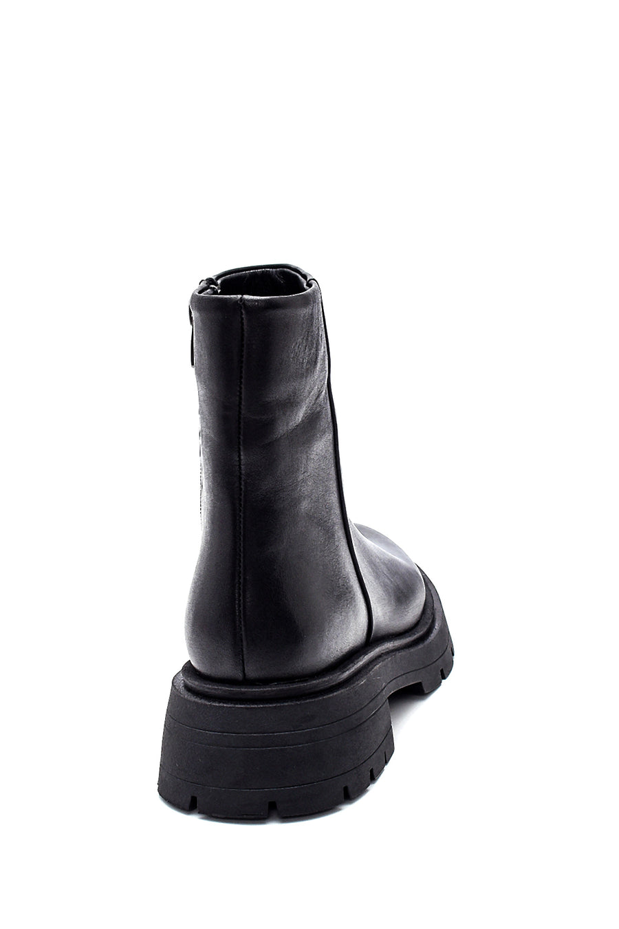 Women's Leather Matte Zipper Boots