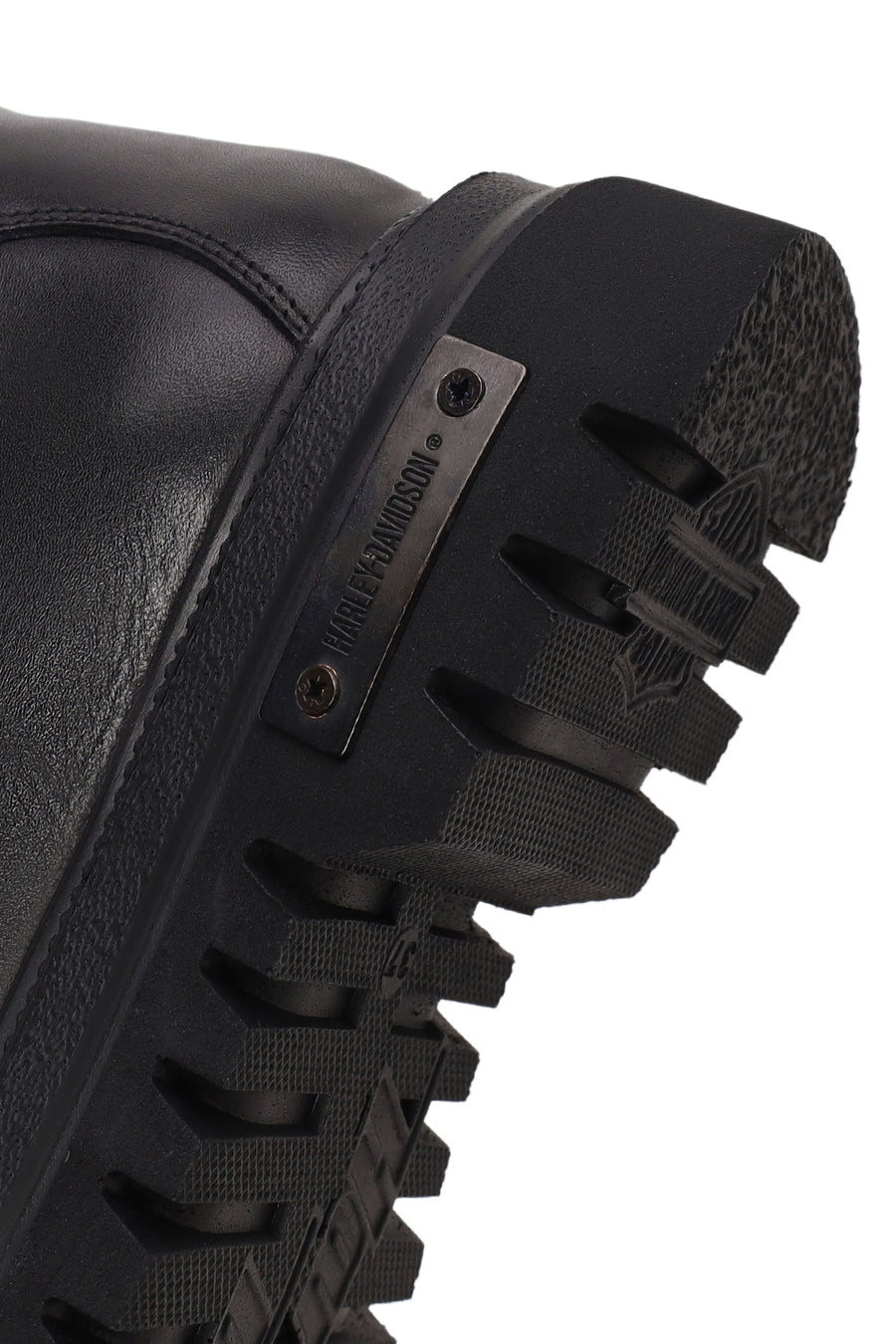 Harley Davidson Woman Black Angelhard Lace-Up Leather Combat Boots