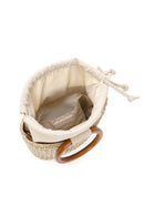 Women's Cream Straw Handbag | Derimod
