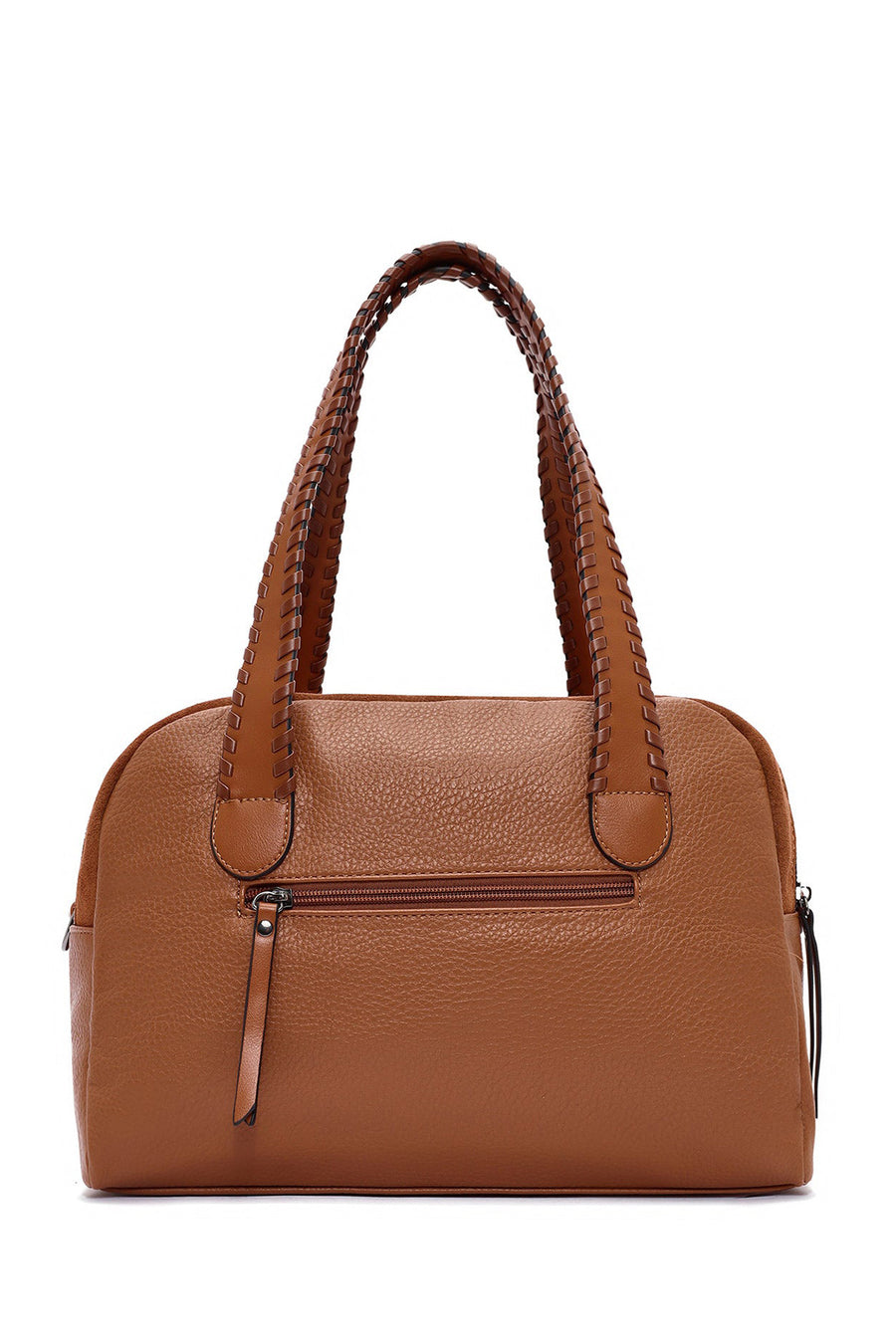 Woman Tan Long-Strap Shoulder Bag