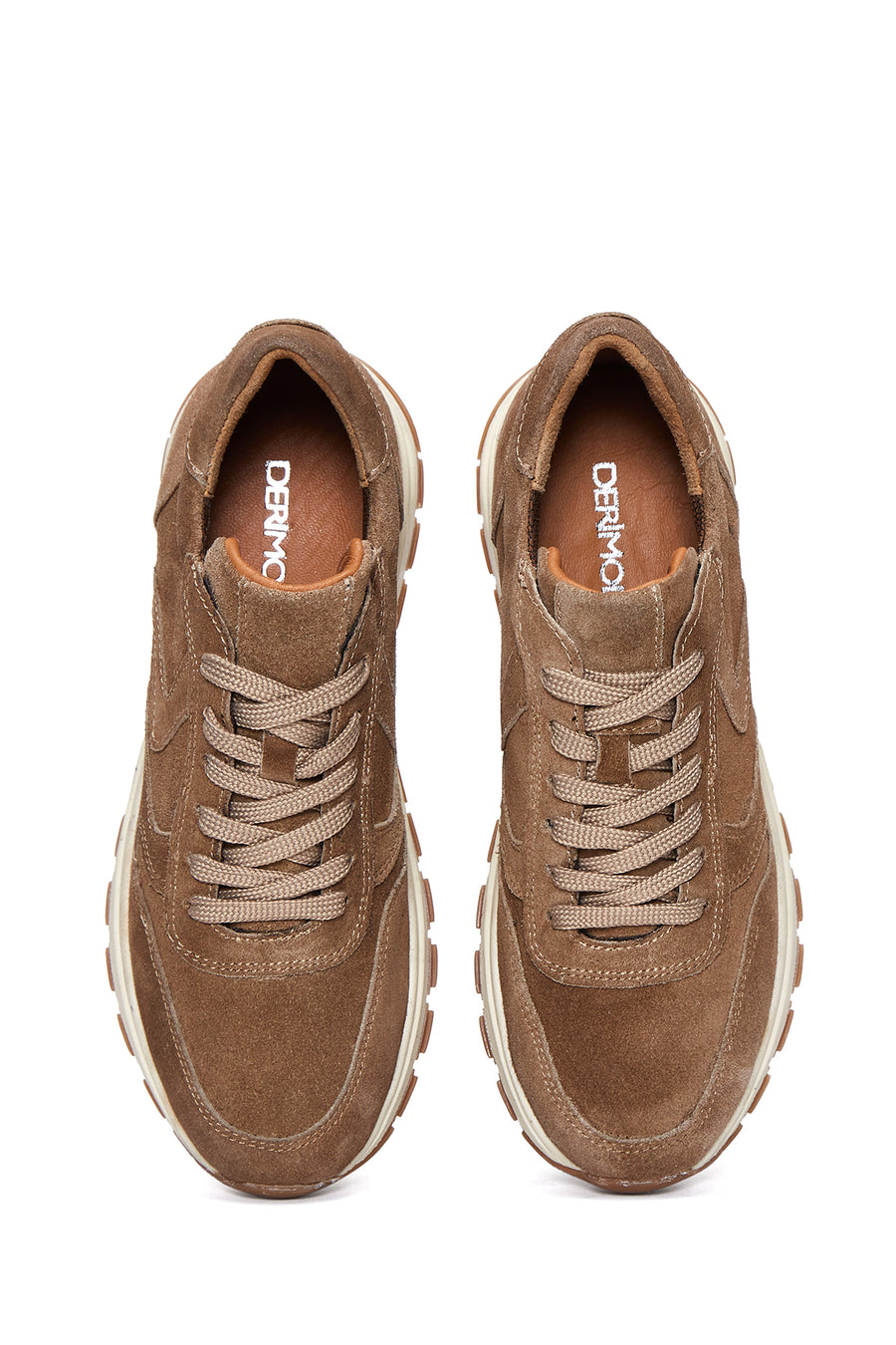 Kadın Vizon Bağcıklı Süet Deri Sneaker