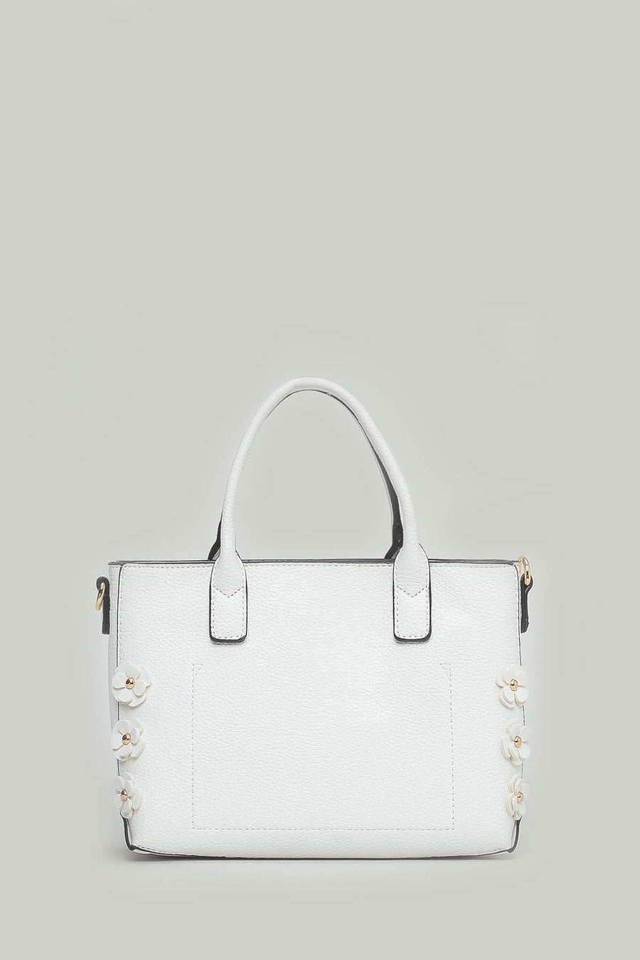 Women's Shoulder Bag with Flower Detail