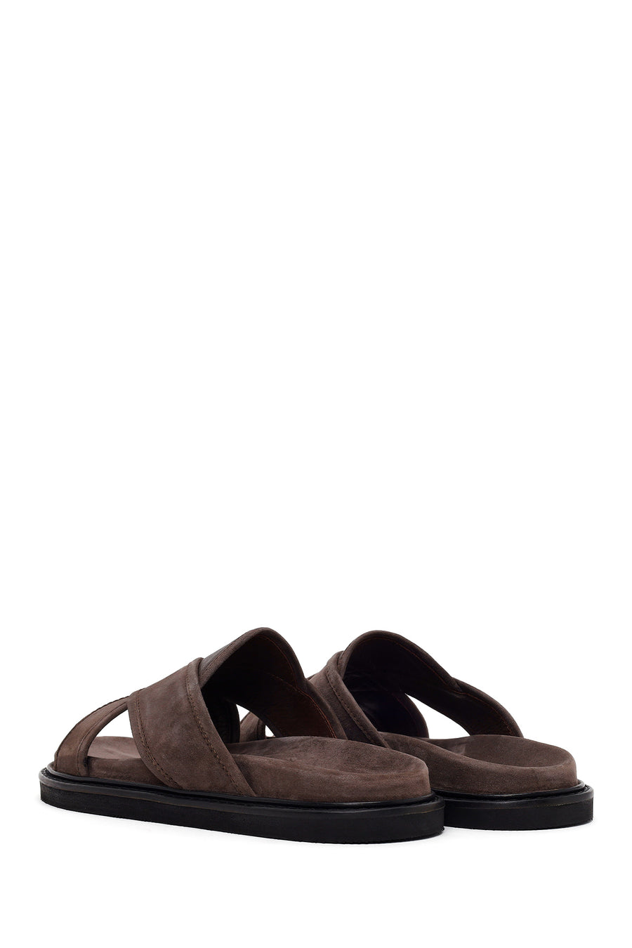 Male Brown Suede Slipper