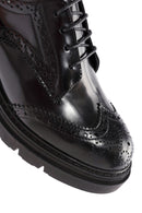 Women's Black Lace-Up Leather Oxford Shoes | Derimod