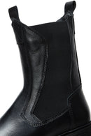 Women's Black Leather Chelsea Boots | Derimod