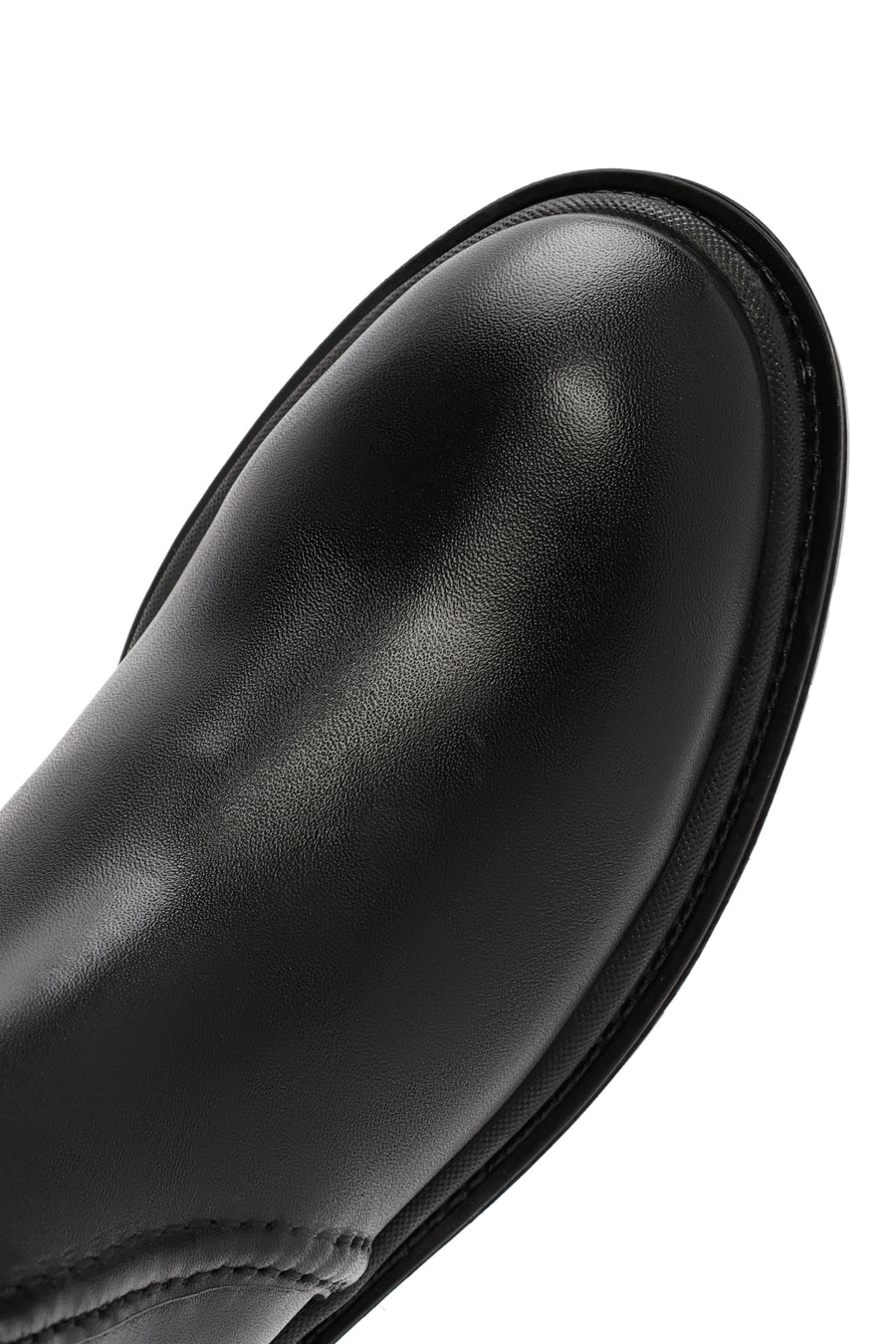 Women's Black Zippered Leather Boots