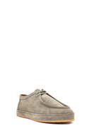 Men's Light Green Suede Leather Casual Shoes | Derimod