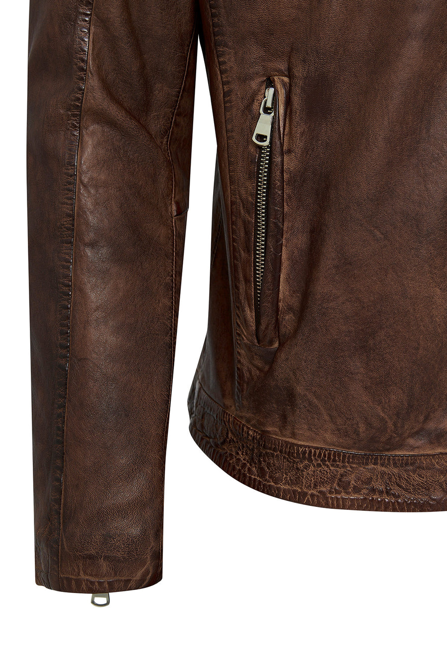 Immobile Men's Brown Sport Leather Jacket