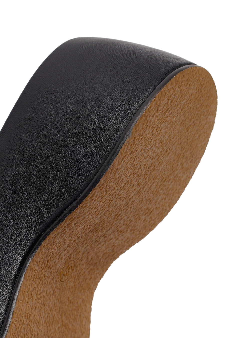 Women's Black Thick Soled Slippers