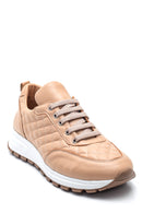 Women's Leather Quilted Sneaker | Derimod