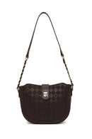 Woman Brown Long-Strap Printed Shoulder Bag | Derimod