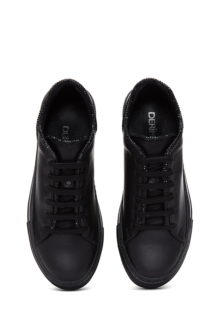 Women's Black Leather Sneaker