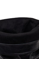 Woman Black Thick-Heeled Leather Boots | Derimod