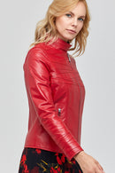 Roman Women's Leather Jacket | Derimod