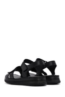 Kadın Siyah Deri Comfort Sandalet | Derimod