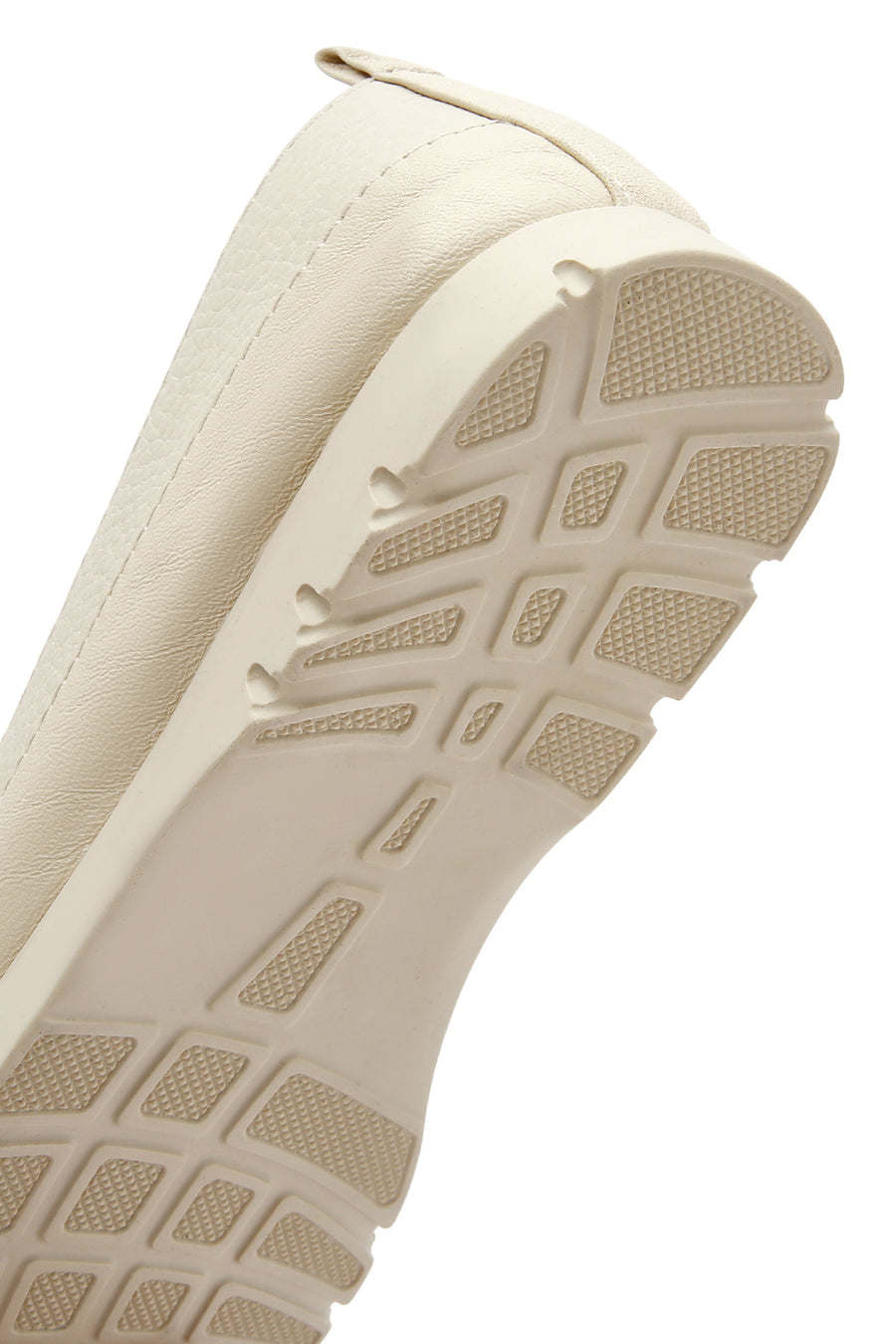 Kadın Krem Deri Comfort Loafer