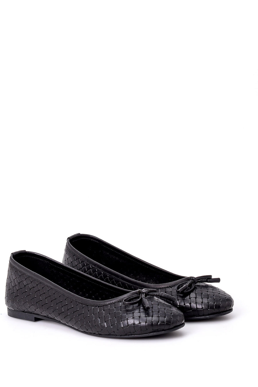 Women's Bow Leather Ballerinas