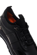 Erkek Siyah Deri Casual Sneaker | Derimod