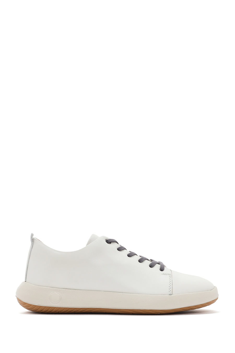 
Men's White Lace-Up Leather Sneaker
 24SFD624318 | Derimod