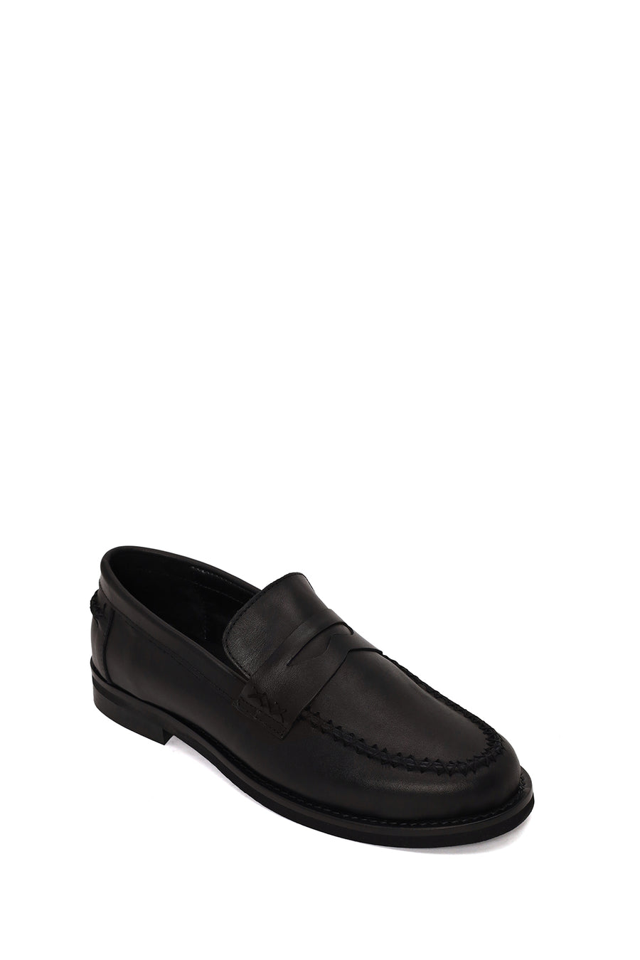 Kadın Siyah Deri Loafer