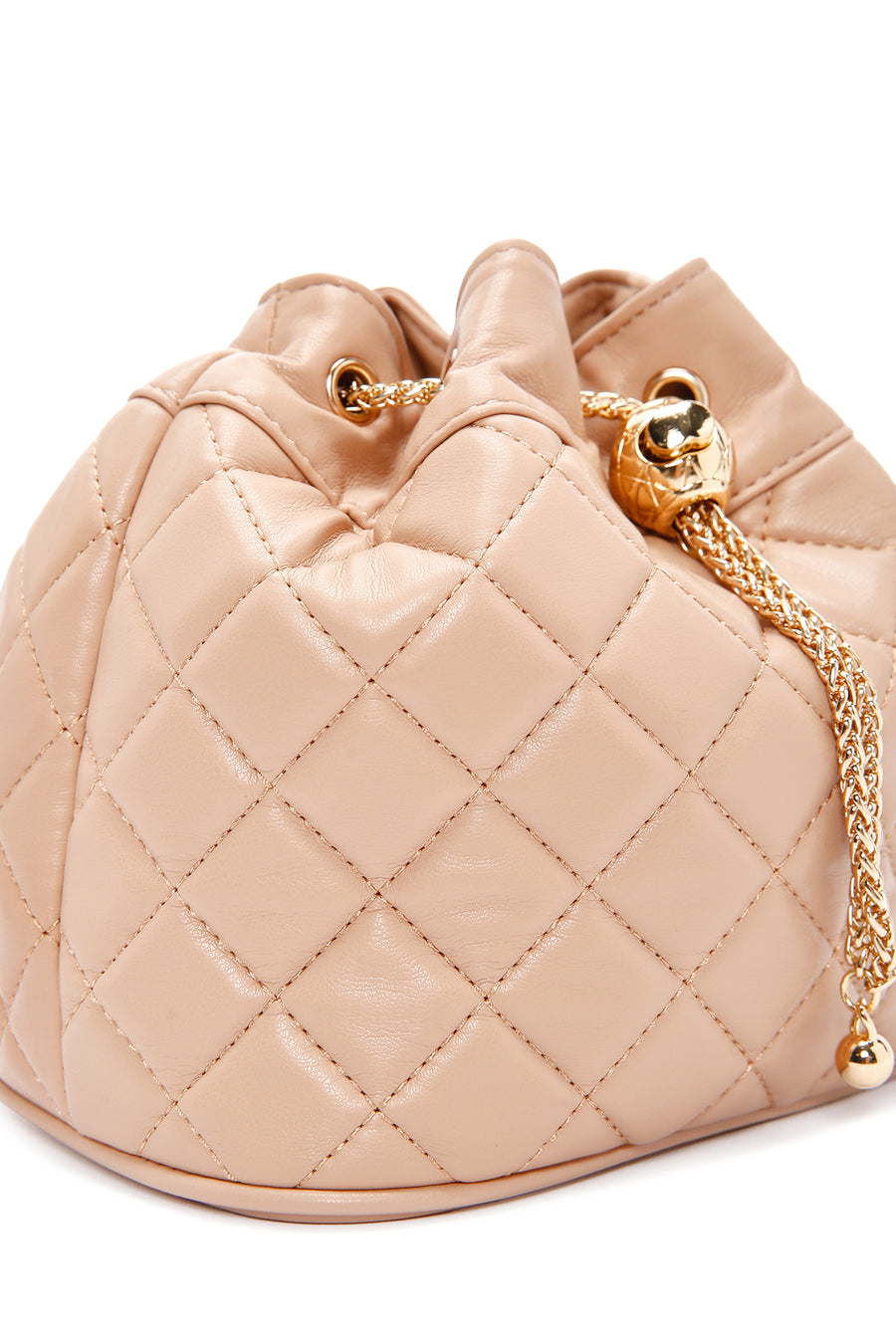 Women's Beige Long Strap Quilted Crossbody Bag