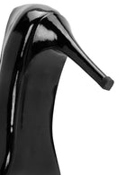 Women's Black High Thin Heel Patent Leather Stiletto | Derimod