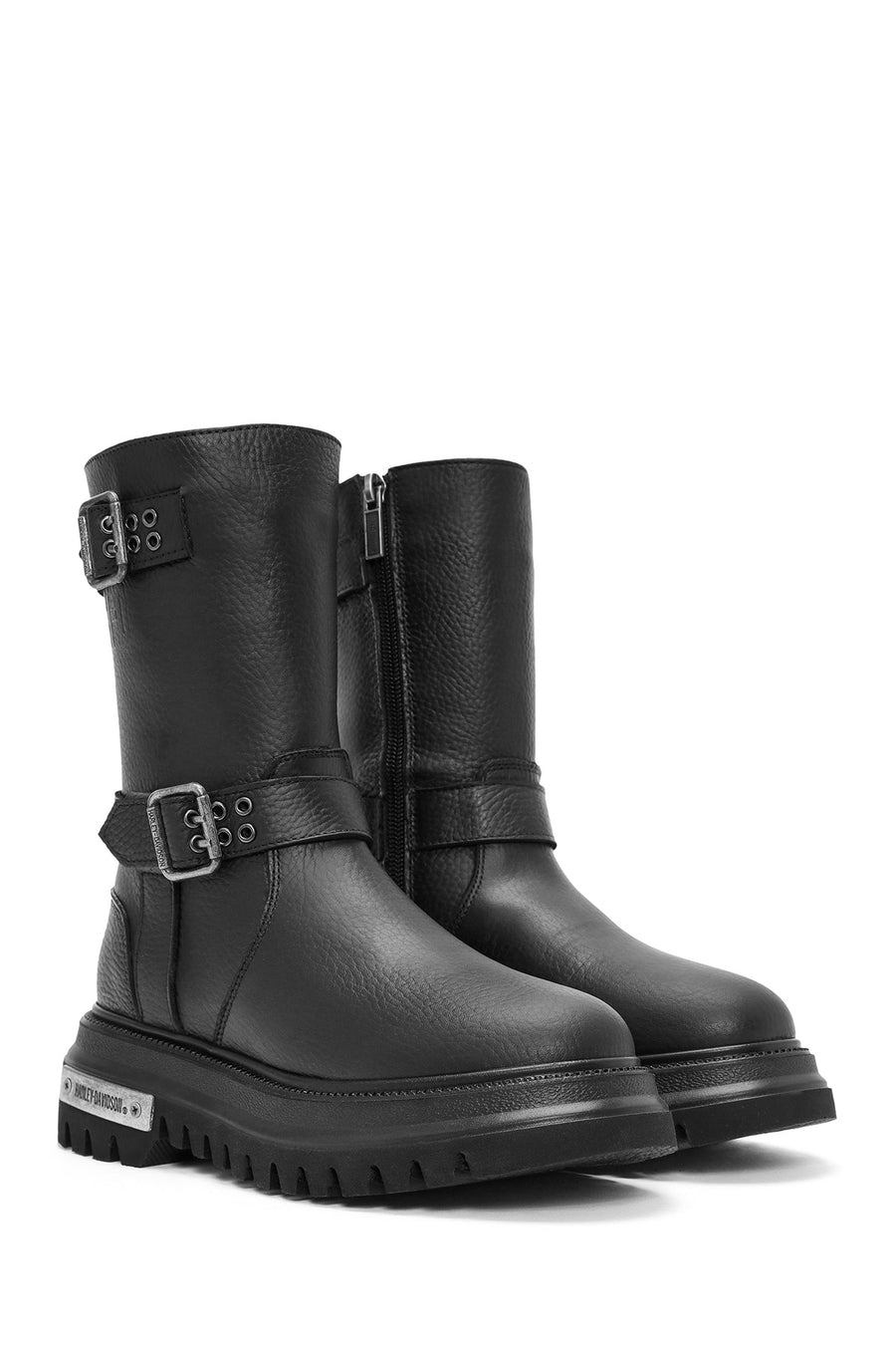 Harley Davidson Women's Black Sahara Zipper Leather Boots