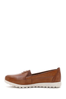Women's Tan Leather Comfort Loafer | Derimod