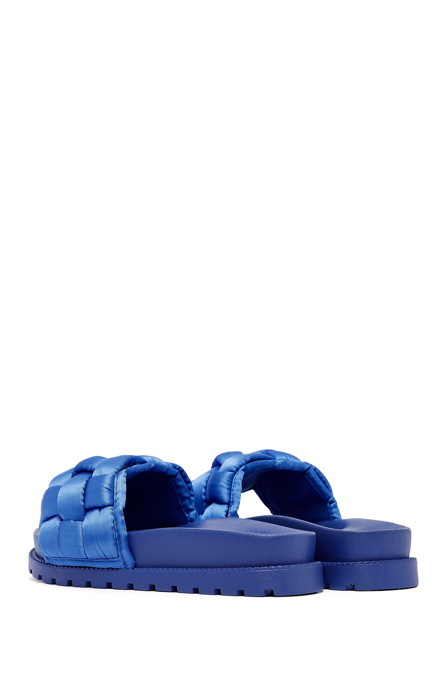 Women's Blue Knitted Detailed Jelly Slippers