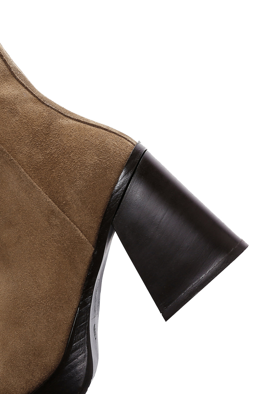 Women's Brown Suede Leather Heeled Boots