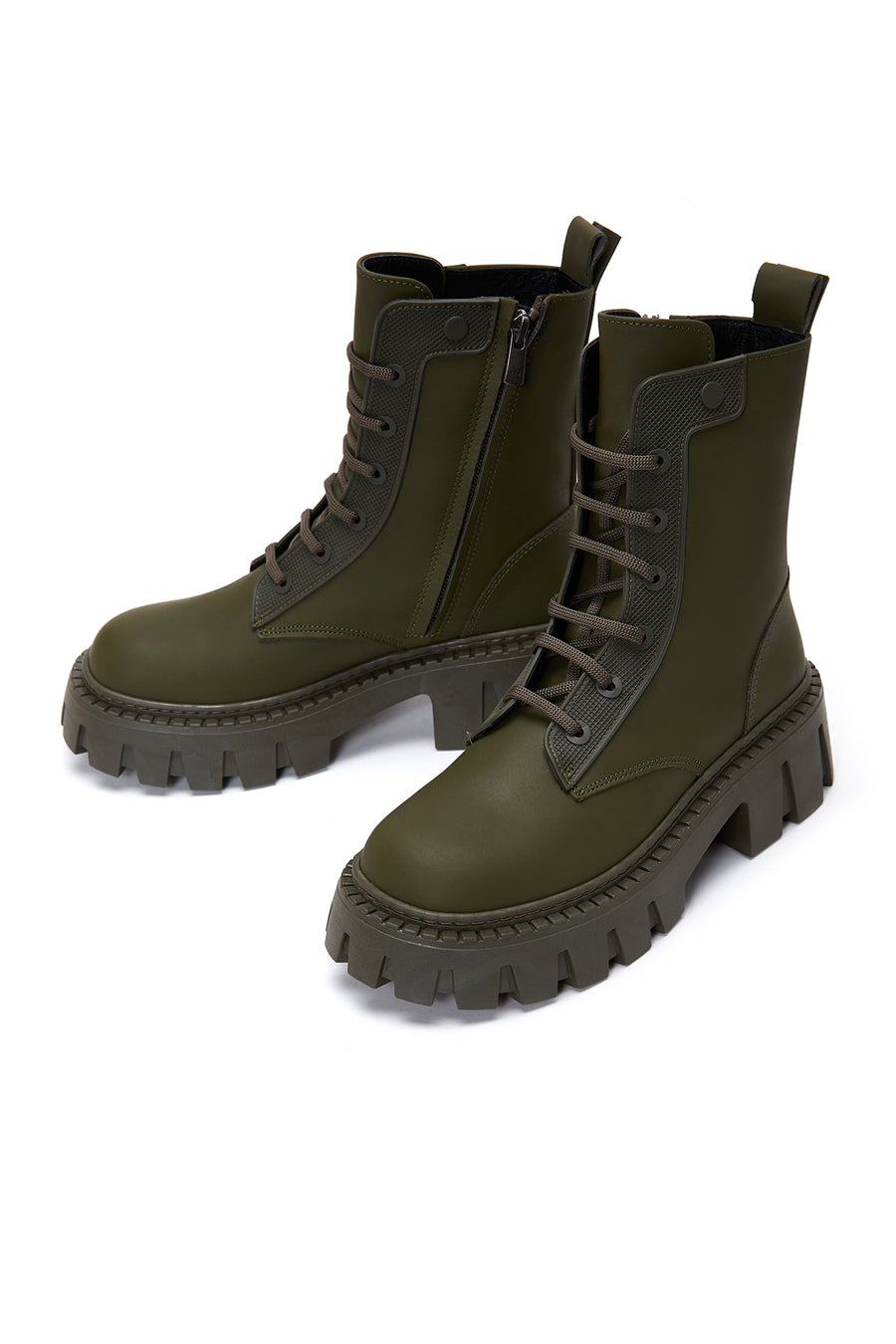 Women's Leather Zipper Boots