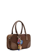Women's Brown Long Strap Accessory Detailed Fabric Handbag | Derimod