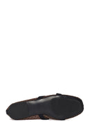 Woman Brown Patterned Fabric Ballet Flats | Derimod