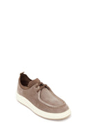 Male Beige Lace-Up Thick-Soled Suede Leather Casual Shoes | Derimod