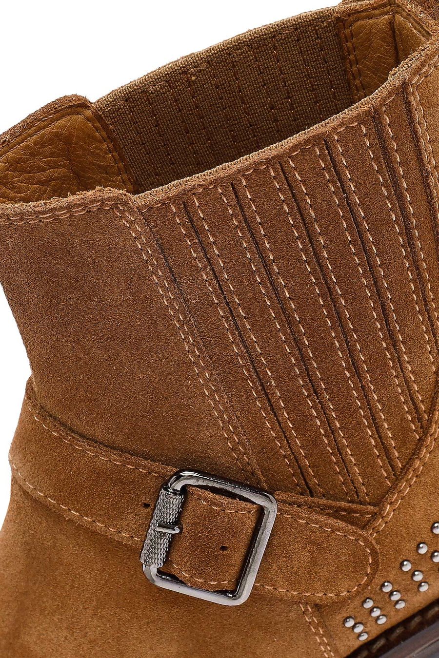Woman Mink Suede Leather Chelsea Boots