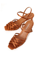 Woman Bronze Ankle-Buckle Thin-Heeled Sandal | Derimod