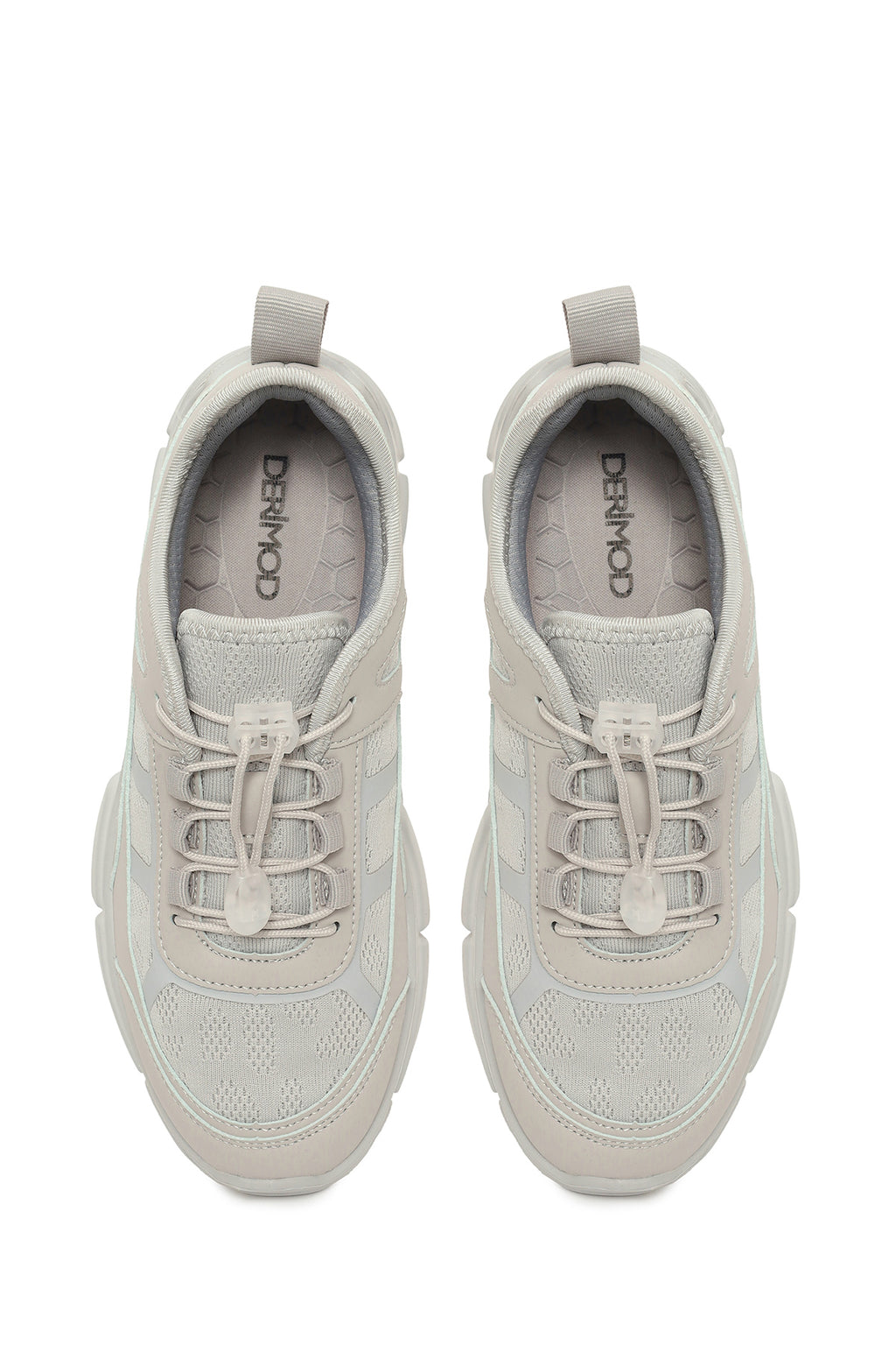 Kadın Gri Bağcıklı Kalın Tabanlı Sneaker