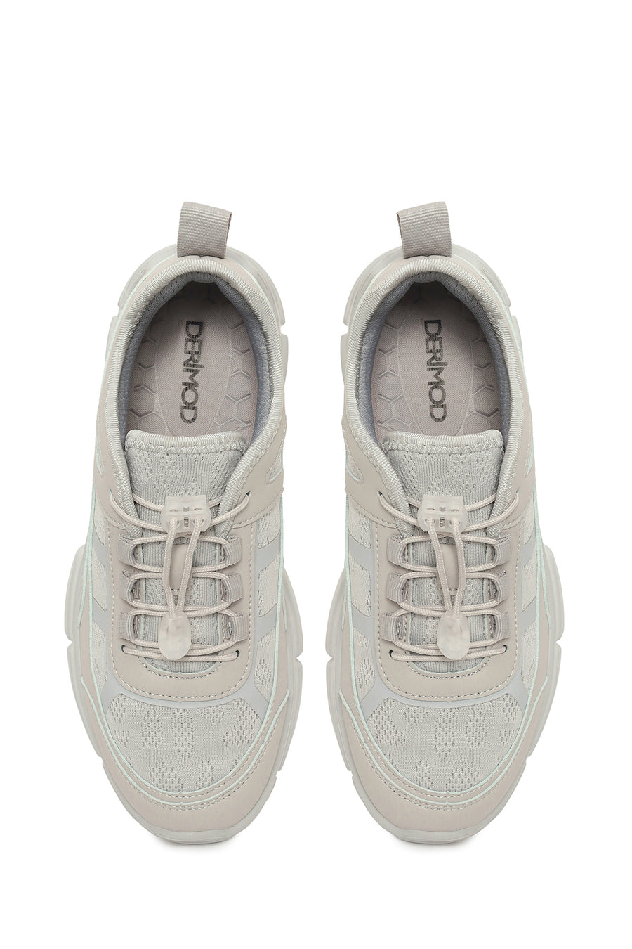 Kadın Gri Bağcıklı Kalın Tabanlı Sneaker