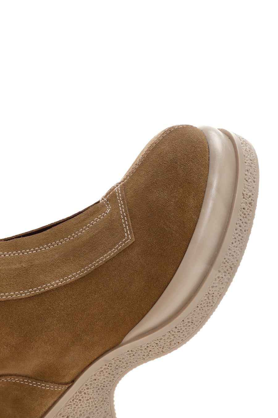 Women's Tan Suede Leather Zippered Thick Soled Casual Boots