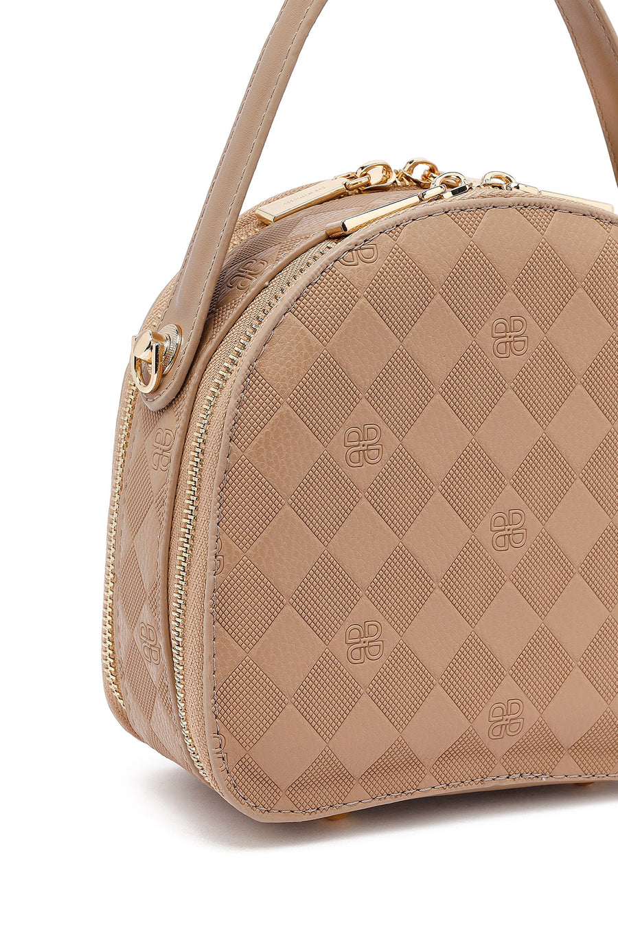 Women's Brown Long Strap Printed Mini Handbag