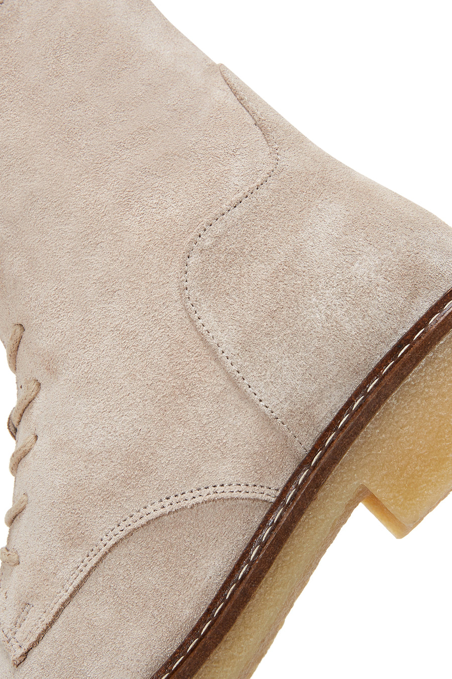 Women's Beige Suede Leather Boots